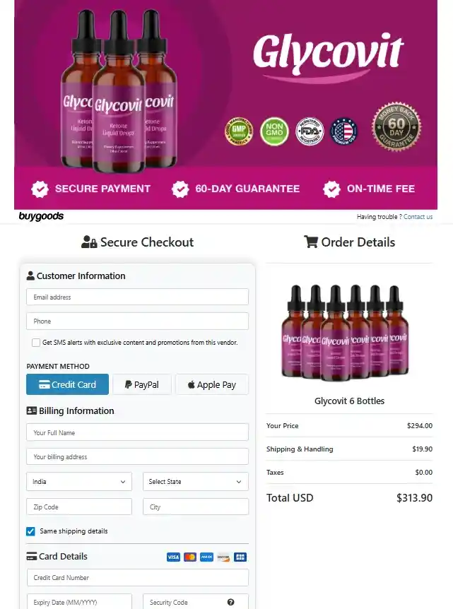 Glycovit Order Page